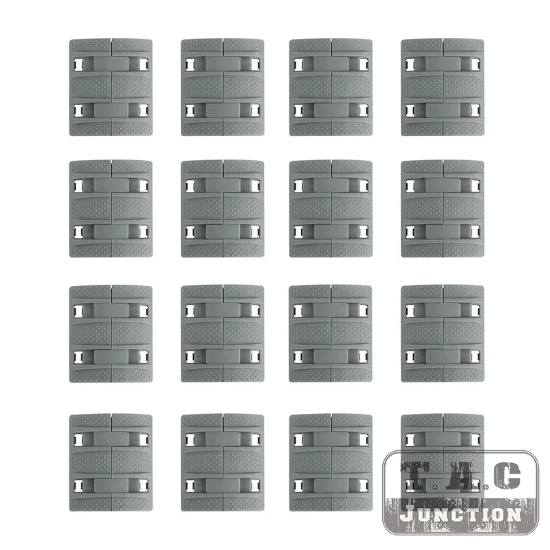 FG Двухсекционные расширенные рельсовые панели 20 мм Пикатинни Handguard Чехлы противоскользящие текстурированные модульные(16 шт. в упаковке Ea - Цвет: FG