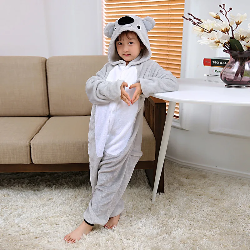 Ребенок в форме коалы одеяло Kigurumi для детей «Единорог»; Пижама с рисунками животных; комбинезон для детей и Косплэй Фланелевая Пижама костюмы