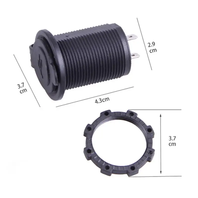 

Motorbike Scooter Car Modified Accessories Power Adapter Taking Double USB Ports Modification Car Charger With Cable