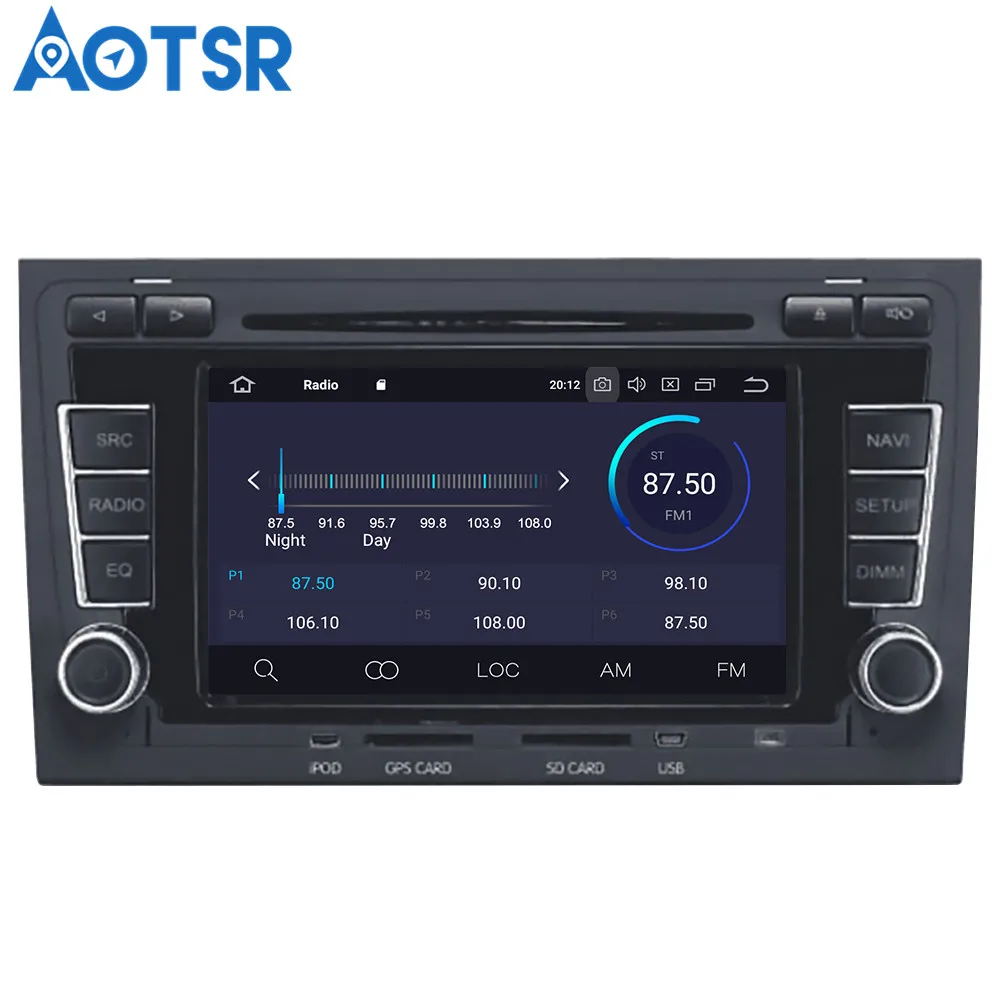 Android 9 0 8 core автомобильный DVD проигрыватель компакт-дисков GPS навигации для Audi A4 S4