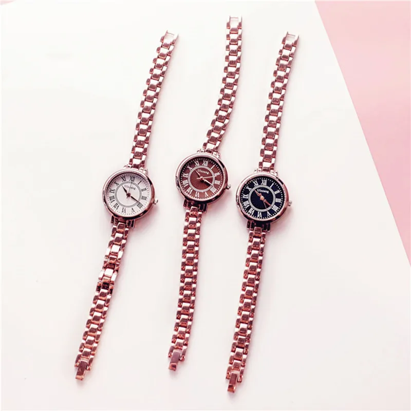 

Multicolor Quartz Female Watch Cold Wind Simple Chic Wind Retro Breath Thin Band Bracelet Literary Wild Temperament Female Watch