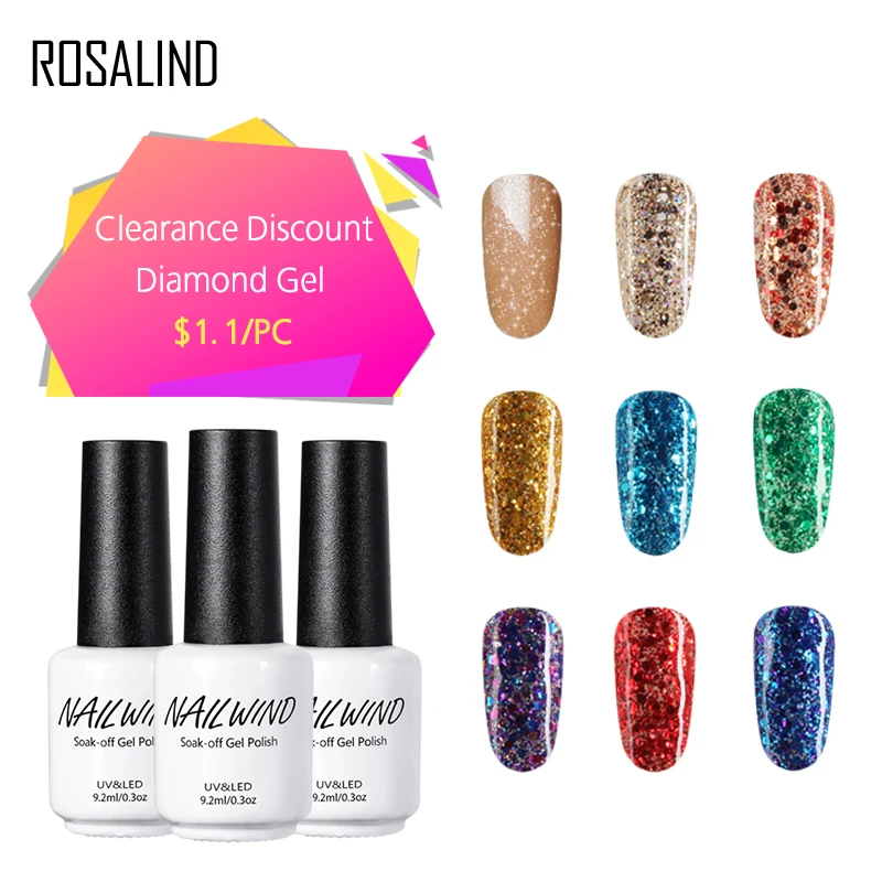 Оформление скидка Розалинд Diamond UV гель лак для ногтей 9 2 мл 29 Цвет полу постоянный
