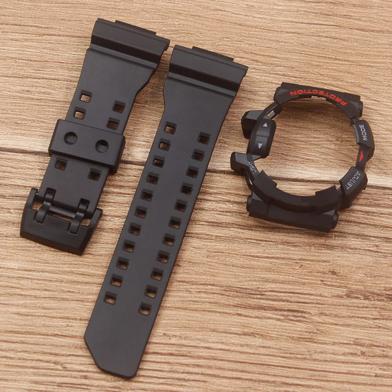 Аксессуары для часов, подходит для Casio GSHOCK, GA-400-1GBA-400, ремешок, чехол, резина, пластик, ремешок, чехол, для мужчин, wo, мужской ремешок для часов
