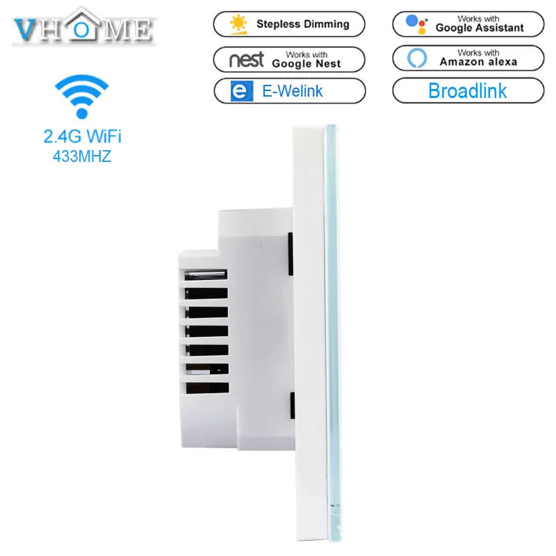 Отеля vhome пролегает Smart переключатель Wi-Fi ЕС Стандартный RF433mhz + Wifi Беспроводной