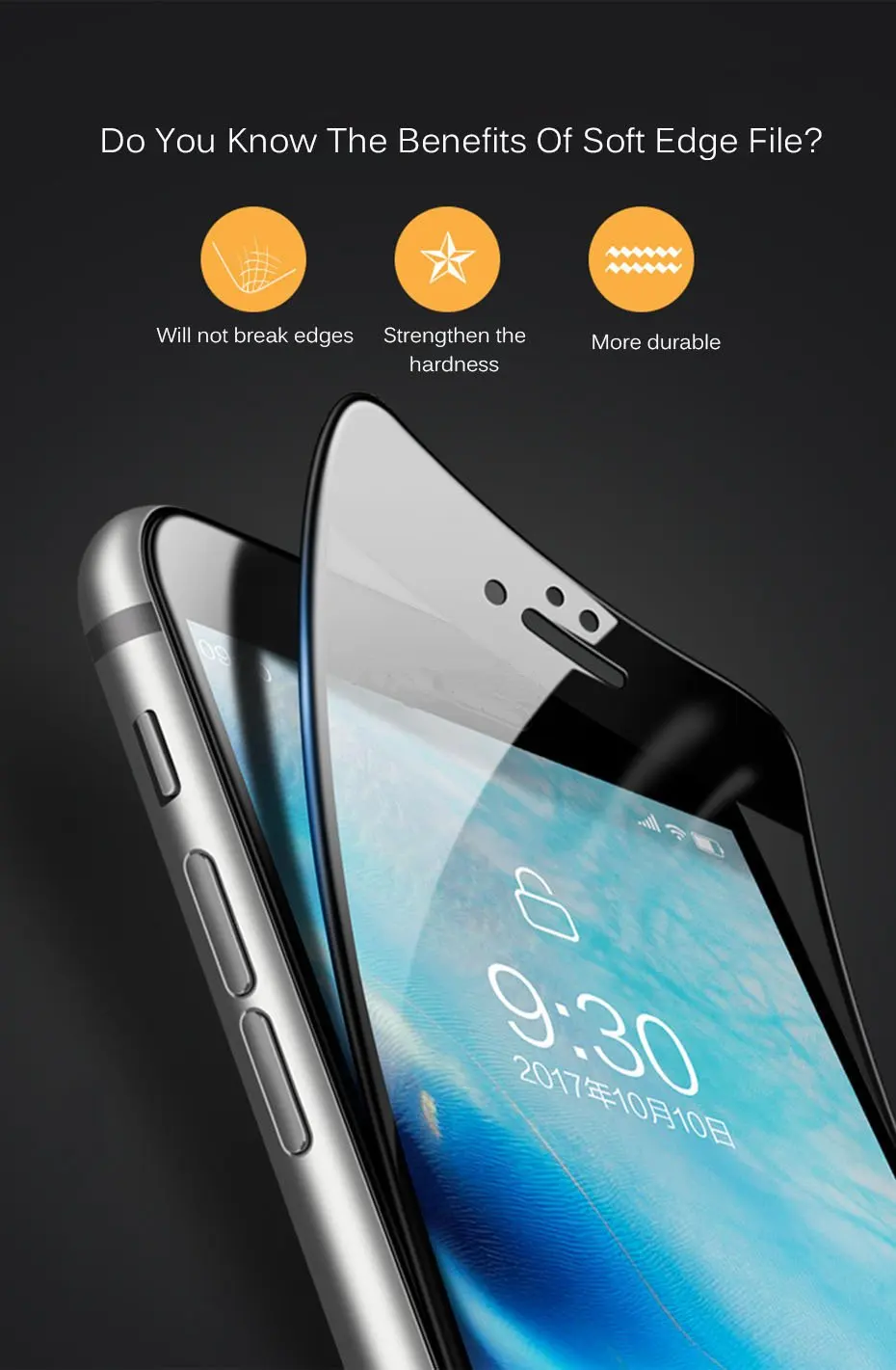 Закаленное стекло 9D для iPhone 7, 8, 6, 6 S, защитное стекло на весь экран, X XS MAX, XR, 7, 8 Plus, для iPhone 6, 6s Plus