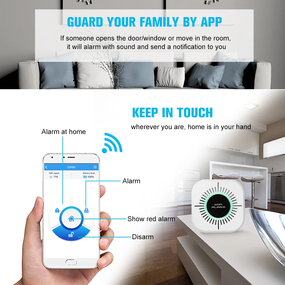 Infrared Wifi Burglar Alarm Wireless Home Security System Doorbell Siren Sensor Kit Free Shipping | Безопасность и защита