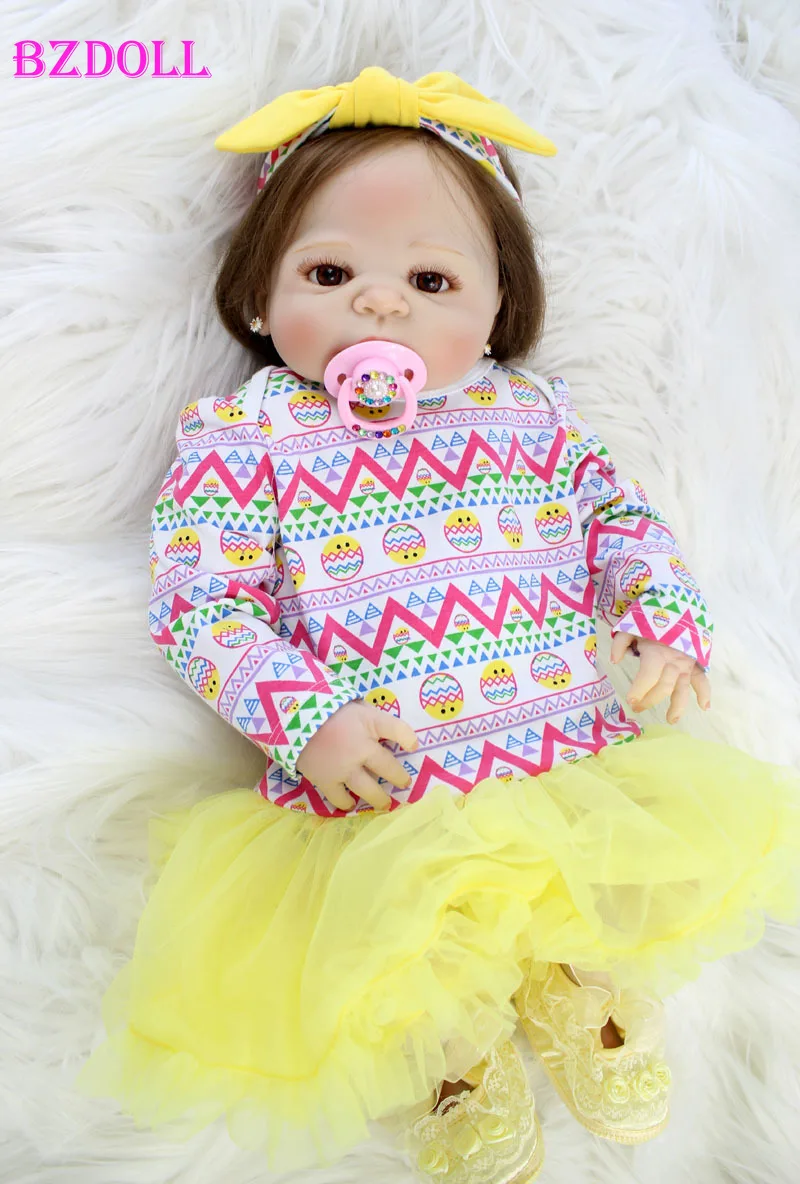 Полностью силиконовая кукла новорожденная BZDOLL Реалистичная виниловая