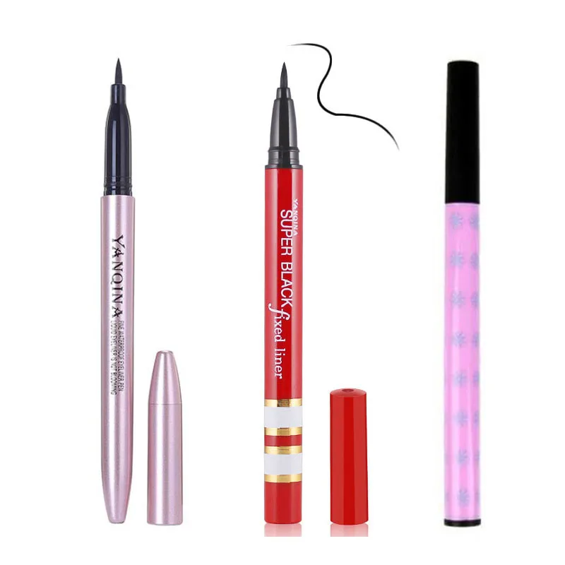 Новинка подводка для глаз макияжа 3 стиля на выбор супер черный фиксированный