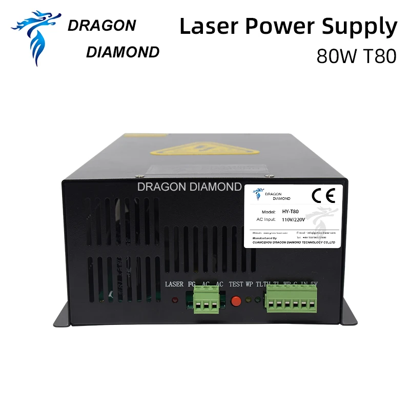 CO2 лазерный 80 Вт Питание HY T80 для станок гравировки и резки|supply power|machine |