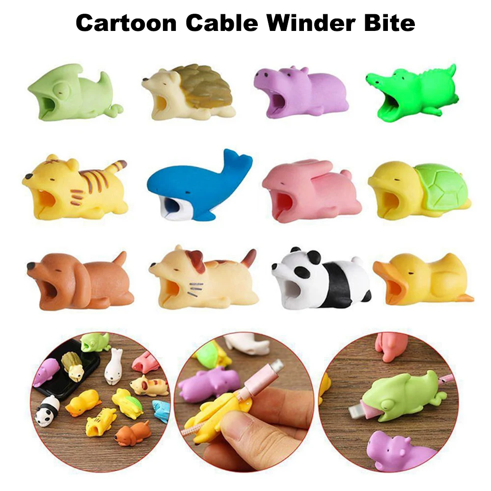 Защита для кабеля передачи данных с милыми животными универсальное устройство