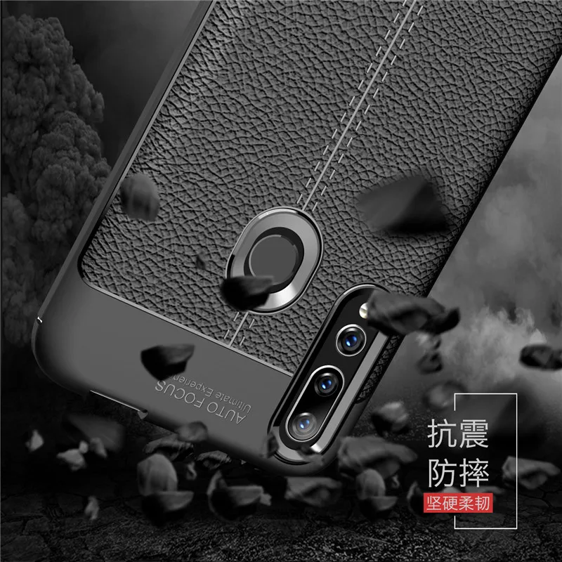 Для Huawei P Smart Z чехол Роскошный PU кожаный резиновый мягкий силиконовый для