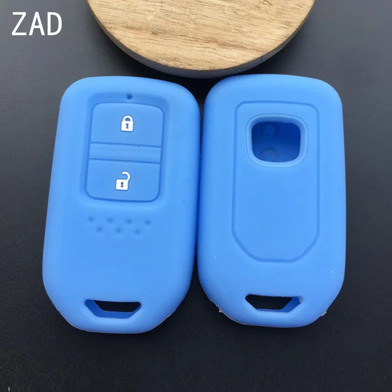 ZAD 2 кнопки силиконовый резиновый автомобильный ключ чехол держатель для honda Vezel City Civic Jazz CRV Crider HRV Fit Freed Smart key