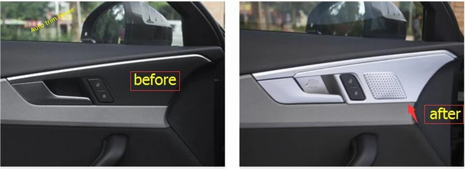 Внутренняя дверная ручка Lapetus крышка тарелки отделка подходит для Audi A4 B9 A5 Sedan 2016 -
