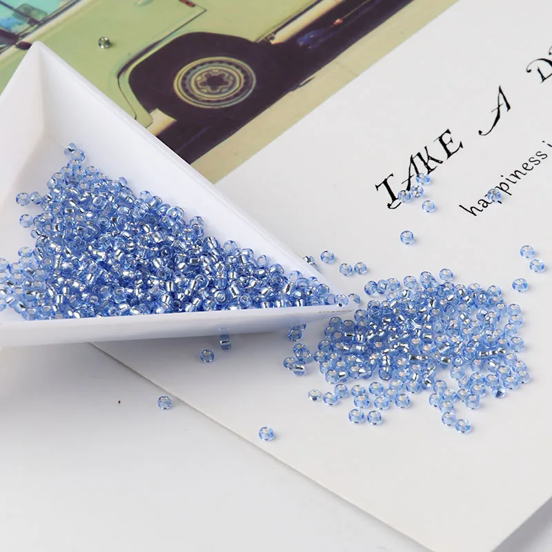 008 Denim Blue Ipsequins 1200 шт./лот 2 мм чешский стеклянный бисер для рукоделия 11/0 DIY стеклянный стеклярус для вышивки патчи аксессуары для одежды - Цвет: 008 Denim Blue