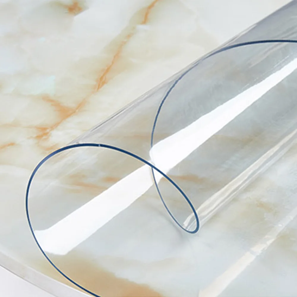 Round transparent Yazi мягкие стеклянные круглые пластиковые скатерти из ПВХ скатерть водонепроницаемый прозрачный стол чехлы - Цвет: Round transparent