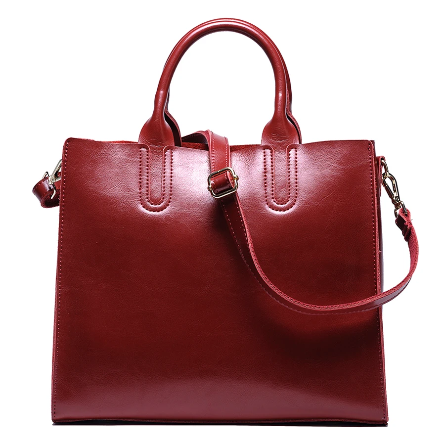 Женский Натуральная кожа сумки большой емкости Женские через плечо из