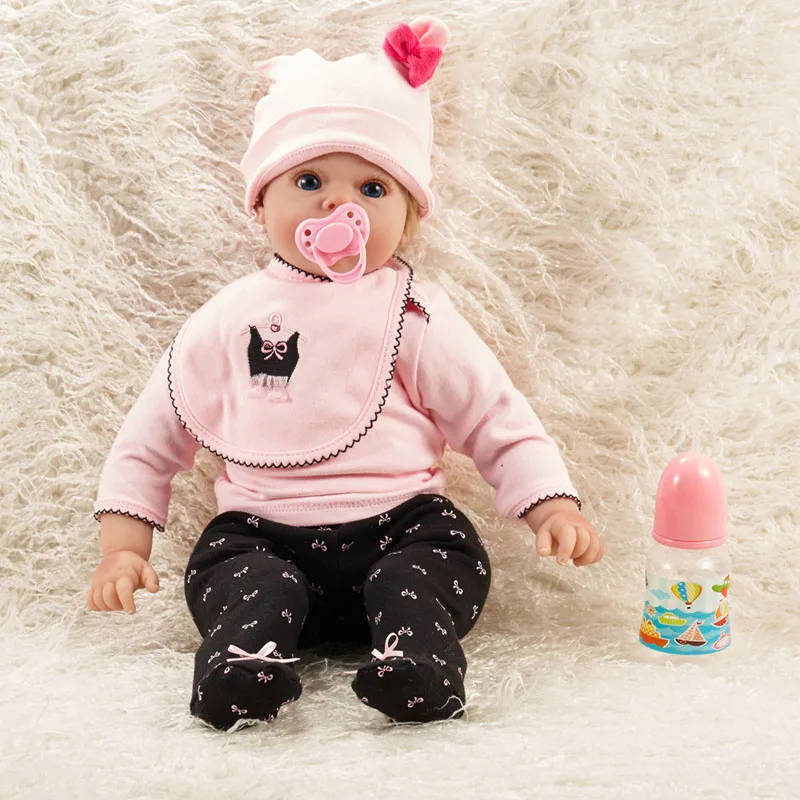 LEOOFU 50 см 20 дюймов bebe Кукла реборн Мягкие силиконовые куклы для новорожденных и