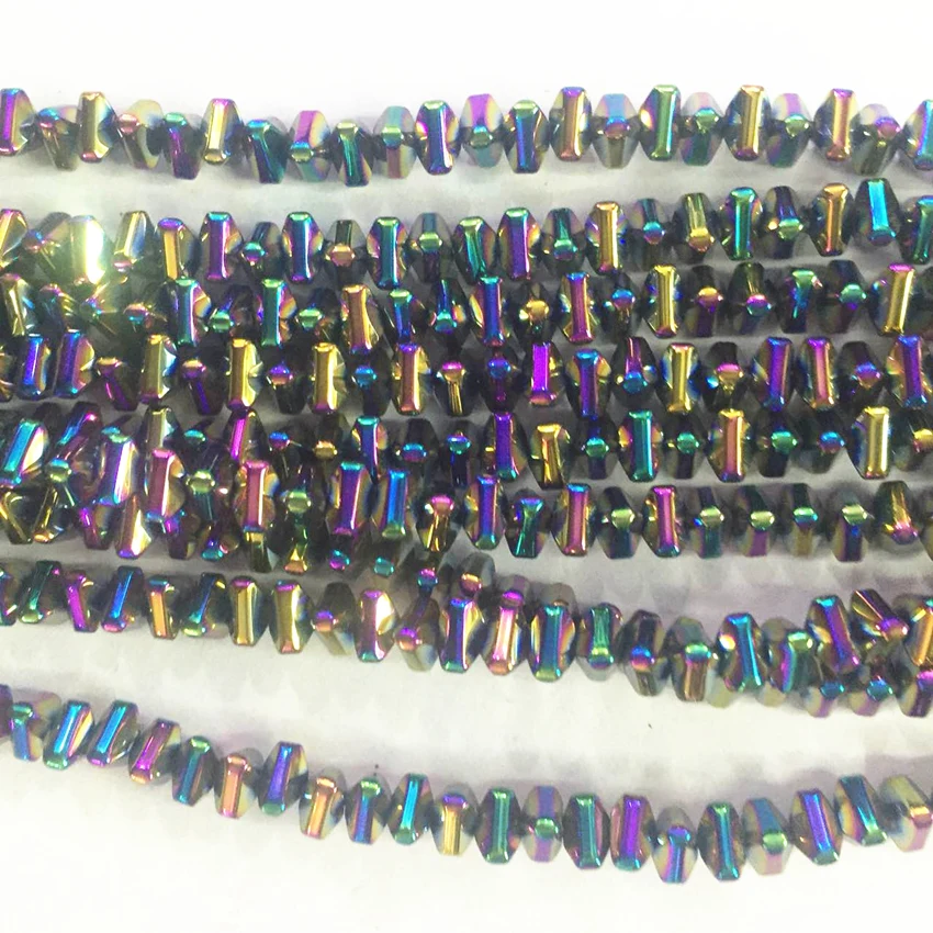 Мода 3 вида цветов nomagnetic треугольник натуральный камень гематит 3x4 мм Свободные