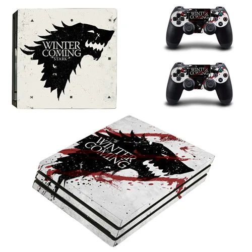 YSP4P-1734 Игра престолов скоро зима PS4 Pro наклейка кожи для playstation 4 Pro консоль и контроллер PS4 Pro наклейка s Наклейка виниловая - Цвет: YSP4P-1734