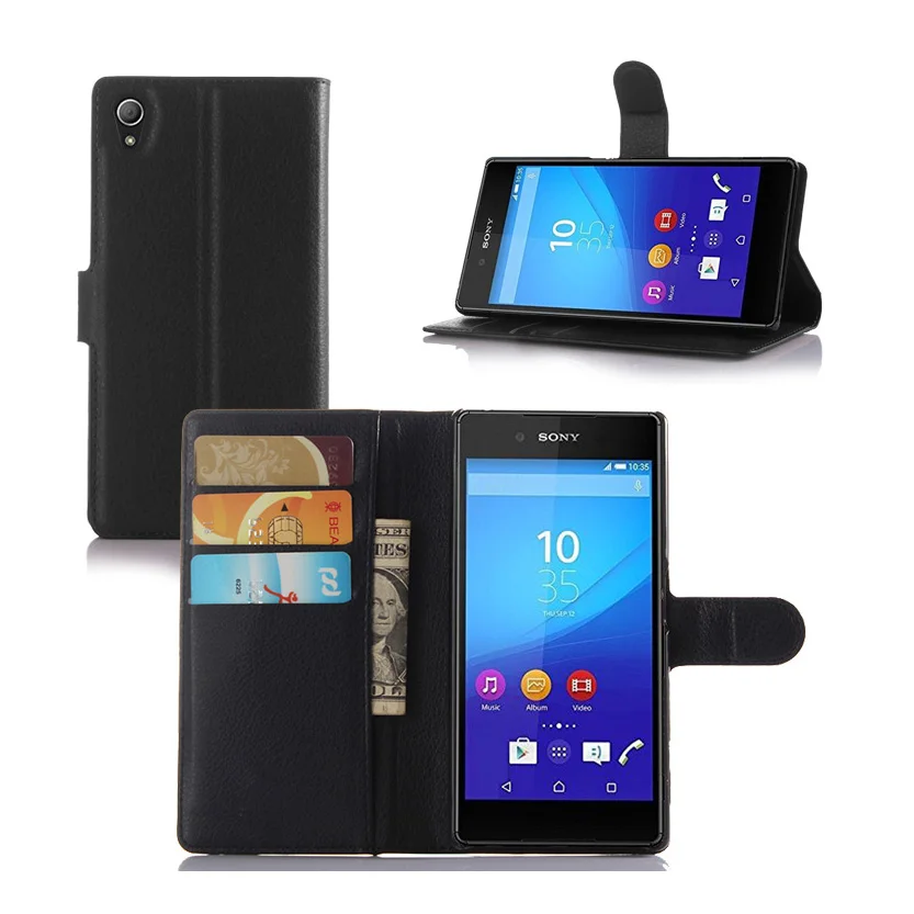 Роскошный стильный чехол-кошелек с подставкой из искусственной кожи для Sony Xperia Z5