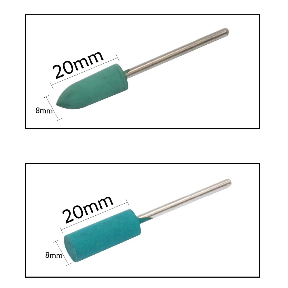 Резиновые шлифовальные вращающиеся инструменты Burr Dremel алмазные в резиновой наждачной полировки Набор бит-Подходит Dremel-металл, стекло, камень, плитка