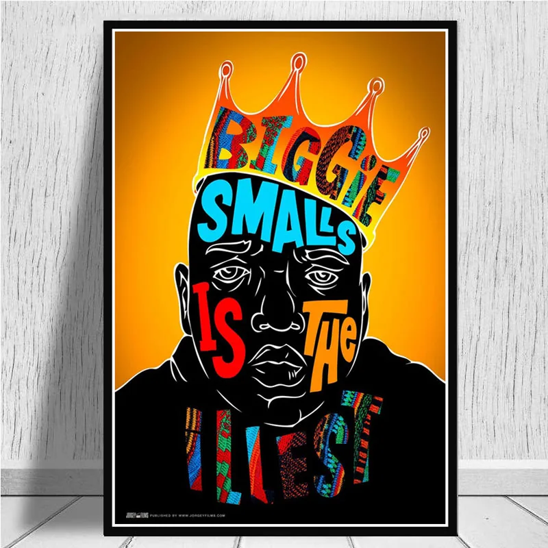 Постер и принты Новый Psychedelic известный B.I.G Biggie Тупак раппер звезда искусство