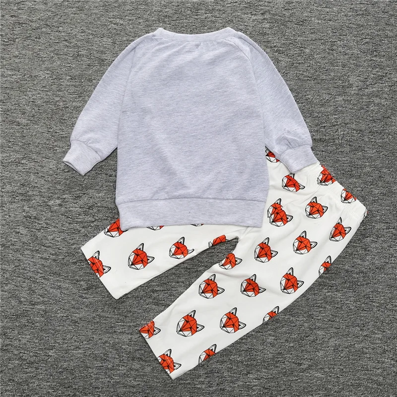 Shujin Babys/хлопковый костюм с длинными рукавами и круглым вырезом рисунком из