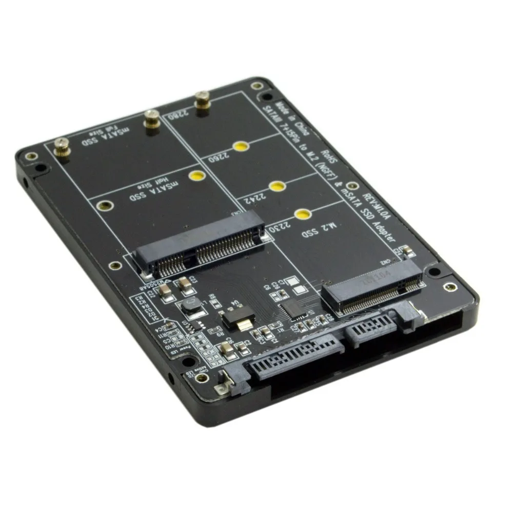 2 в 1 комбинированный адаптер M.2 NGFF B key и mSATA SSD на SATA 3 0 конвертер карты