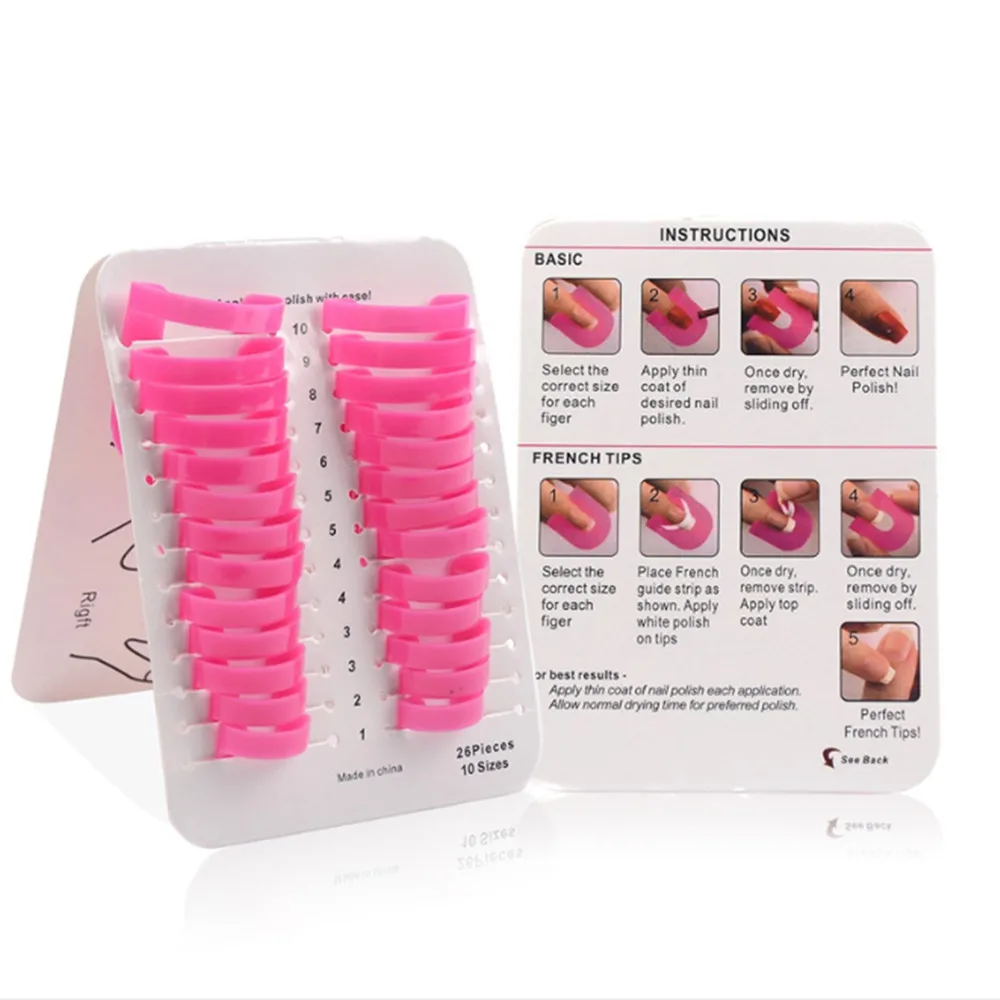 Makartt 26pcs/pack Creative Spill-Resistant Manicure Finger Cover Nail Polish Shield Protector Molds F0400 | Красота и здоровье