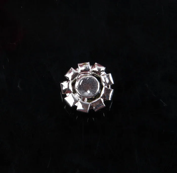 10PCS Crystal Clear Rhinestone Button Fit For Sew On Flower Center 12MM Flat Back Silver Color Jewelry Diy Hair Accessory |