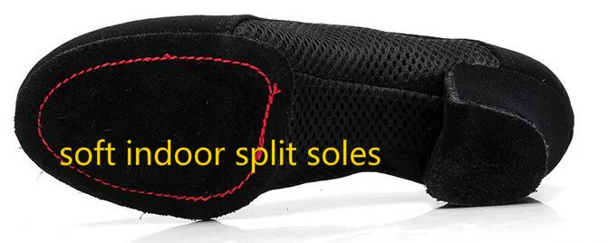 indoor split soles Тканевые женские туфли-оксфорды на каблуке 5 см для дома и улицы; кожаные кроссовки с резиновой подошвой на не сужающемся книзу массивном каблуке; Современная танцевальная обувь для бальных танцев - Цвет: indoor split soles