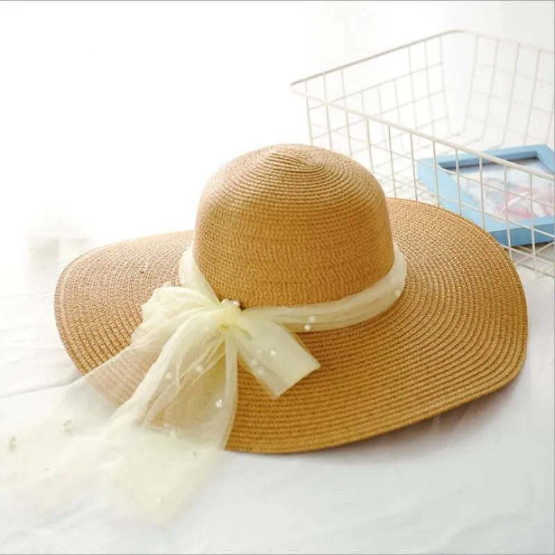 

Соломенная шляпа Seioum для женщин, плетеная шляпа ручной работы с лентами и большими полями, Пляжная летняя кепка для улицы