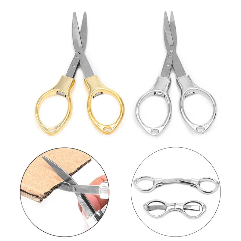 

Mini Folding Stainless Steel Scissors Keychain Fishing Scissor Cutter Camping