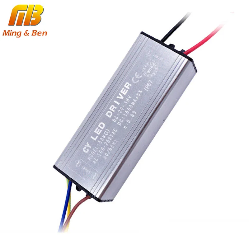 Светодиодный драйвер 10 Вт 20 30 50 70 преобразование AC85 265V в DC22 38V без мерцания