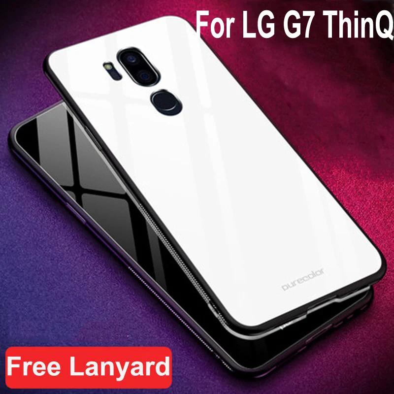 

Чехол для LG G7 чехол ThinQ градиент закаленное стекло + чехол с мягкими краями 6,1 ''для LG G7 ThinQ мечта стекло чехол для lg g7 чехол thinq s shell