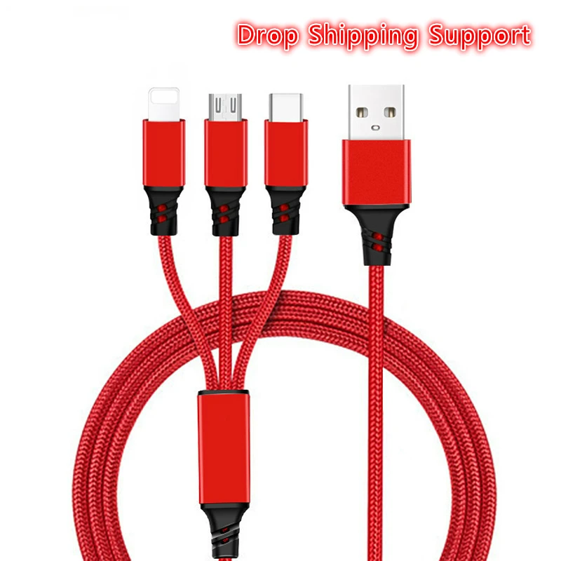 Aertemisi 3 в 1 зарядный кабель для iPhone 5 SE 6 7 8 Plus X XR XS Max Micro USB Type C Huawei Android 2 м длинный