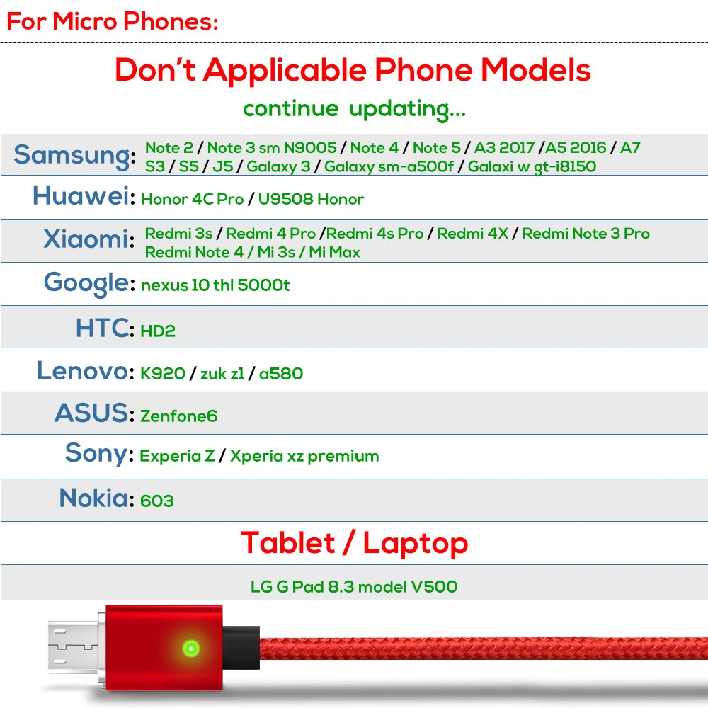 Магнитный кабель TOPK Micro USB Type C магнитный для зарядки и передачи данных кабели