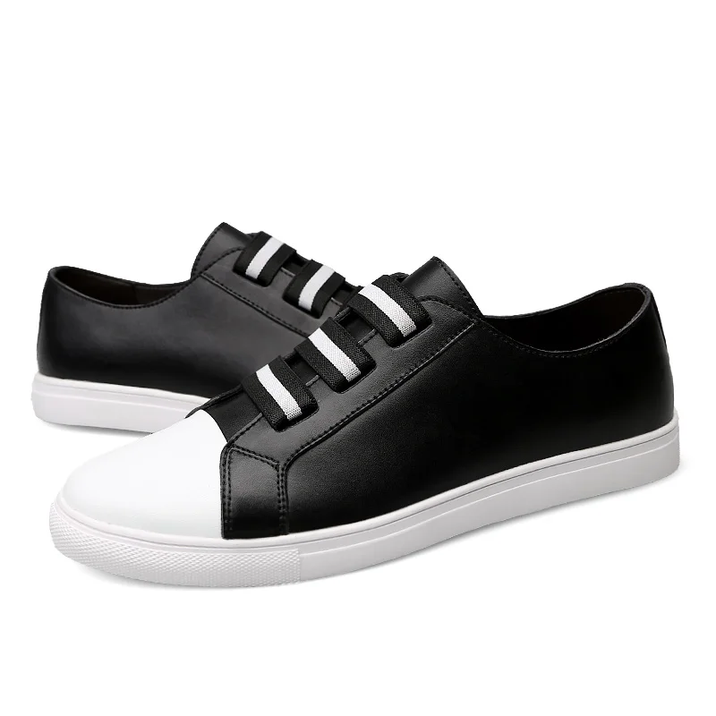 Size 37~46 Full Grain Leather Men Shoes 2018 Fashion Comfortable sneakers Casual #AB1801 | Обувь