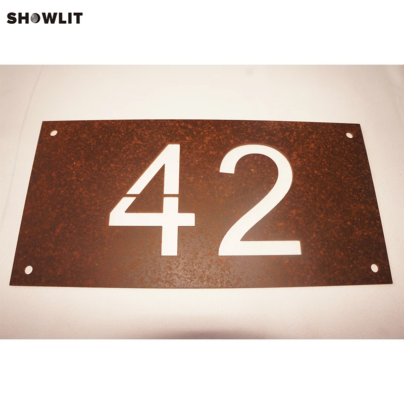 Персонализированная табличка с номером для дома из стали лазерной