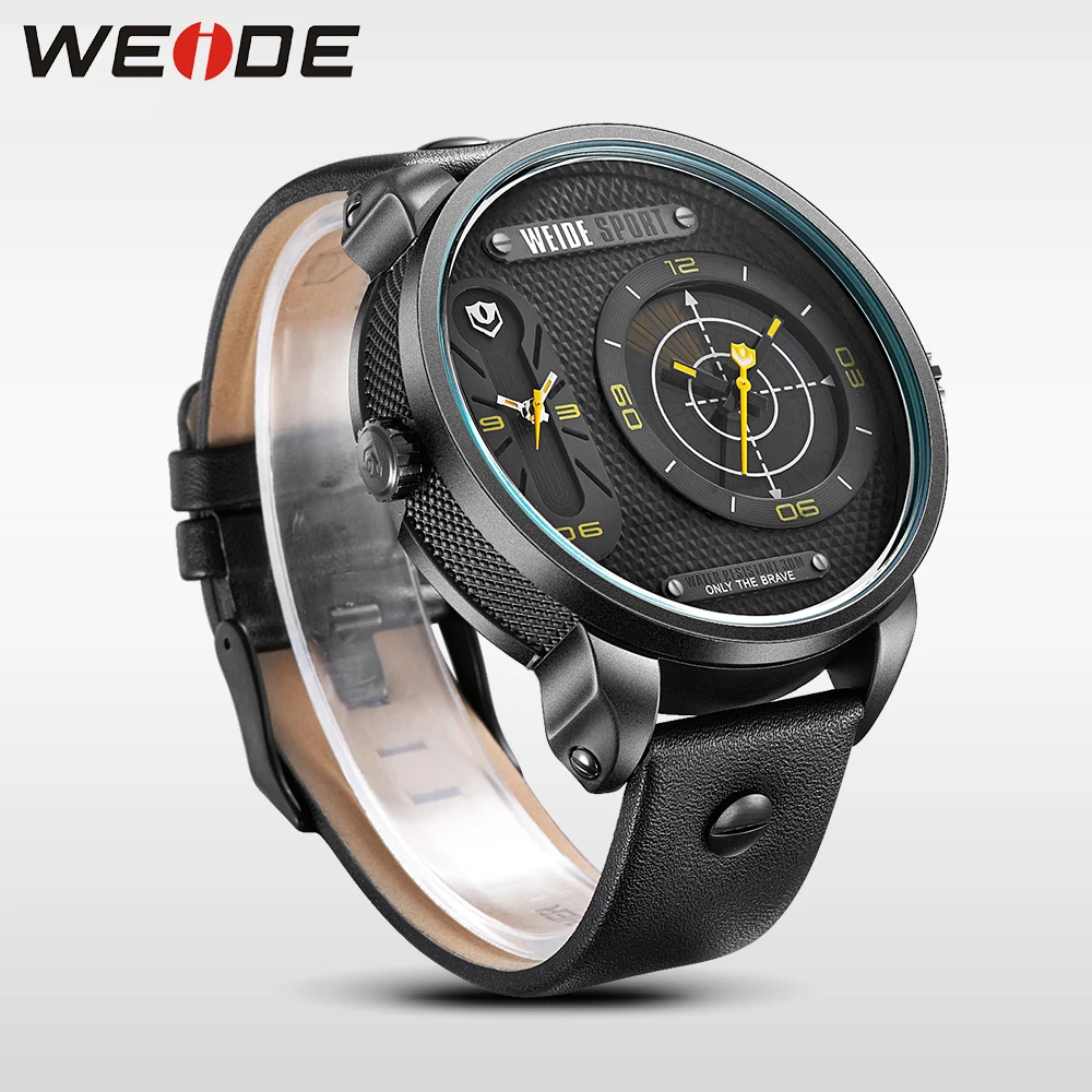 WEIDE топ роскошные модные спортивные повседневные Бизнес Кварцевые Дата Кожаный