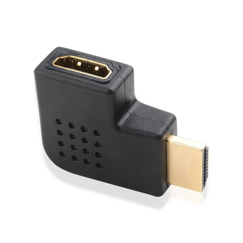 HD 1080P Переходник HDMI для мужчин и женщин 90 градусов угол поворота правый
