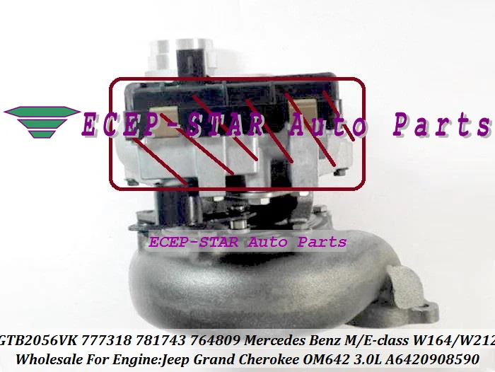 GTB2056VK 764809 0004 0002 0001 A6420908580 68004663AA Turbo для Jeep Grand Cherokee OM642 850 3.0L Euro 5|turbo blues|turbo decalturbo pressure
