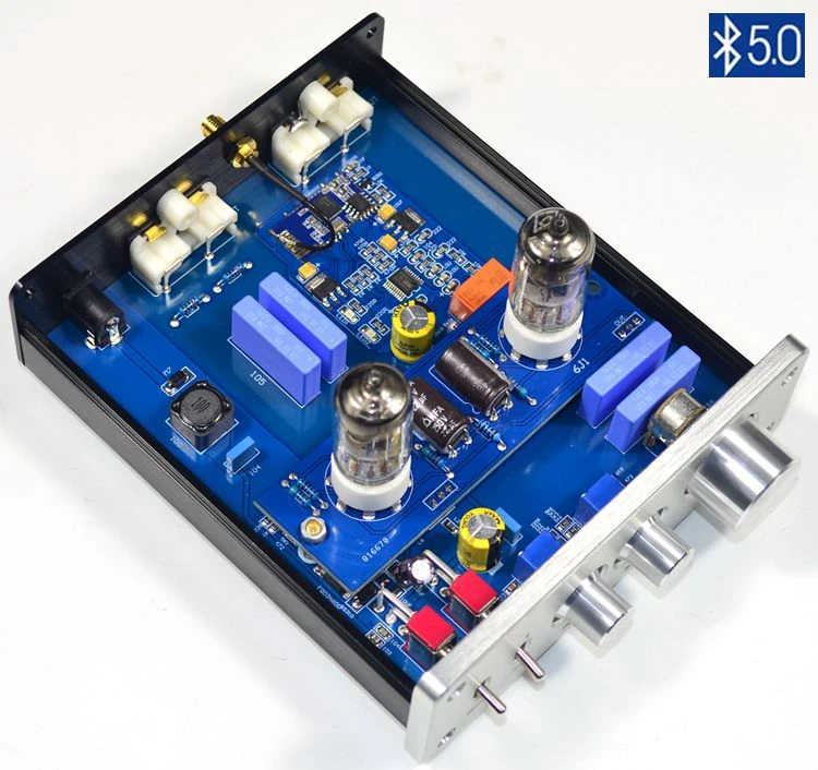 6J1 ламповый тональный предусилитель Bluetooth 5,0 Hifi аудио усилитель Стерео предусилитель с высоким басовым регулятором тона DC12V2A T0807