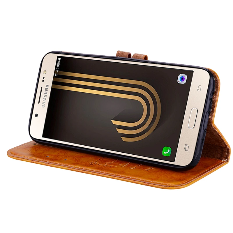 Чехол бумажник для Samsung Galaxy J2 J3 J4 J5 J6 J7 J8 Plus чехол из искусственной кожи с откидной