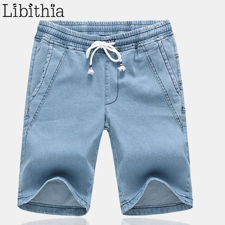 

Мужские шорты на завязках до колена, летние Прямые хлопковые шорты со средней талией и карманами, большие размеры, синие, черные, A6