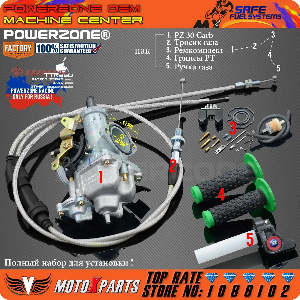 Power Zone PZ30 IRBIS TTR250 настраиваемый струйный блок питания для карбюратора Keihin 30 мм +
