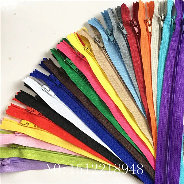 

50pcs 45cm (18 Inch) 20/color Nylon Coil Zippers Tailor Sewer Craft Crafter's &FGDQRS #3 close End