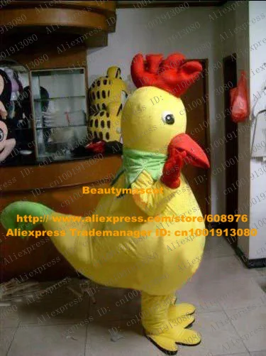 Chuffed желтый петух курица Chook костюм талисмана персонажа из мультфильма взрослых