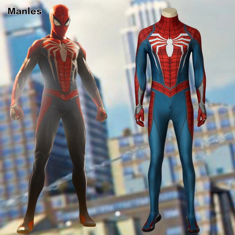 Костюм Человека-паука Marvel для PS4, карнавальный костюм для взрослых, Костюм Супергероя человека-паука на Хэллоуин с подошвой для обуви