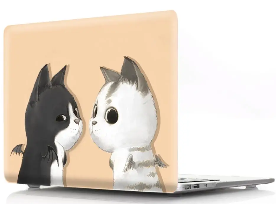 Жесткий чехол с милыми принтами животных для Apple Macbook Air Pro retina 11 12 13 15 защитный
